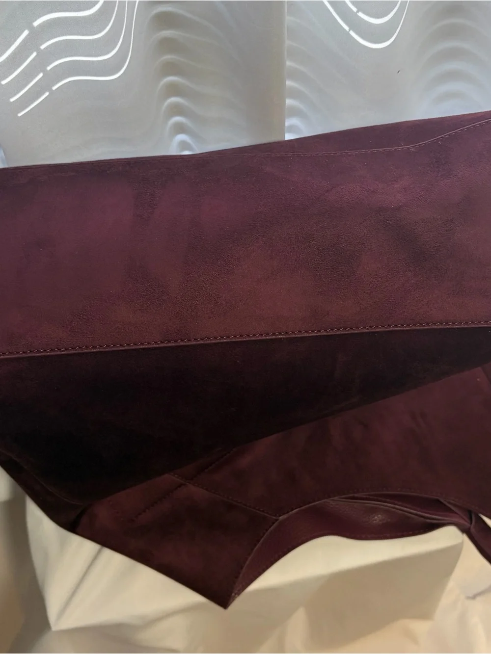 NWT BANANA REPUBLIC Vegan  Suede Hobo Bag in Dark Wine